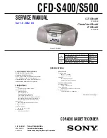 Sony CFD-S400 Service Manual preview