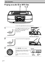 Предварительный просмотр 4 страницы Sony CFD-S40CP - Cd Radio Cassette-corder Operating Instructions Manual