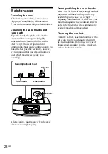 Предварительный просмотр 28 страницы Sony CFD-S40CP - Cd Radio Cassette-corder Operating Instructions Manual