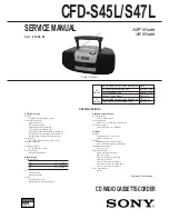 Sony CFD-S45L Service Manual предпросмотр