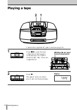 Предварительный просмотр 8 страницы Sony CFD-S47 - Cd Radio Cassette-corder Operating Instructions Manual