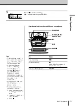 Предварительный просмотр 11 страницы Sony CFD-S47 - Cd Radio Cassette-corder Operating Instructions Manual