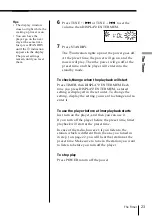 Предварительный просмотр 23 страницы Sony CFD-S47 - Cd Radio Cassette-corder Operating Instructions Manual