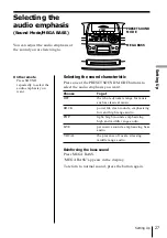 Предварительный просмотр 27 страницы Sony CFD-S47 - Cd Radio Cassette-corder Operating Instructions Manual