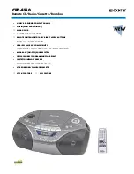 Preview for 1 page of Sony CFD-S550 - Cd Radio Cassette-corder Specifications