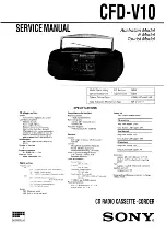 Preview for 1 page of Sony CFD-V10 Service Manual