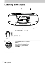 Предварительный просмотр 6 страницы Sony CFD-V17 - Cd Radio Cassette-corder Operating Instructions Manual