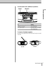 Предварительный просмотр 7 страницы Sony CFD-V17 - Cd Radio Cassette-corder Operating Instructions Manual