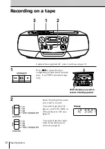 Предварительный просмотр 10 страницы Sony CFD-V17 - Cd Radio Cassette-corder Operating Instructions Manual