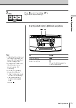 Предварительный просмотр 11 страницы Sony CFD-V17 - Cd Radio Cassette-corder Operating Instructions Manual