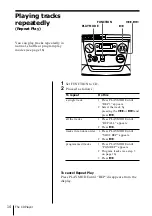 Предварительный просмотр 14 страницы Sony CFD-V17 - Cd Radio Cassette-corder Operating Instructions Manual