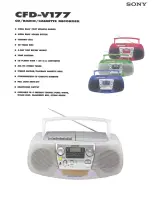 Preview for 1 page of Sony CFD-V177 - Cd Radio Cassette-corder Specifications