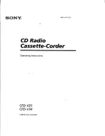 Sony CFD-V25 - Cd Radio Cassette-corder Operating Instructions Manual preview