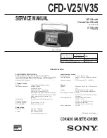 Preview for 1 page of Sony CFD-V25 - Cd Radio Cassette-corder Service Manual