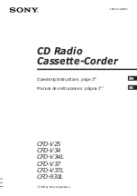 Предварительный просмотр 1 страницы Sony CFD-V37 Operating Instructions Manual