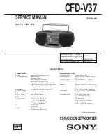 Предварительный просмотр 1 страницы Sony CFD-V37 Service Manual