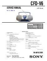 Sony CFD-V6 Service Manual preview