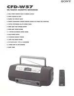 Предварительный просмотр 1 страницы Sony CFD-W57 - Cd Radio Cassette-corder Specifications