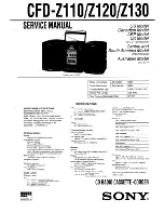 Sony CFD-Z110 Service Manual preview