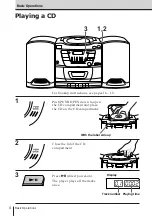 Предварительный просмотр 4 страницы Sony CFD-Z125 - Cd Radio Cassette-corder Operating Instrctions