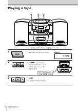 Предварительный просмотр 8 страницы Sony CFD-Z125 - Cd Radio Cassette-corder Operating Instrctions