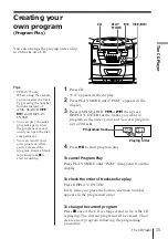 Предварительный просмотр 15 страницы Sony CFD-Z125 - Cd Radio Cassette-corder Operating Instrctions