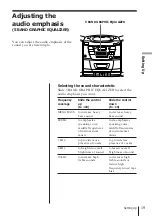 Предварительный просмотр 19 страницы Sony CFD-Z125 - Cd Radio Cassette-corder Operating Instrctions