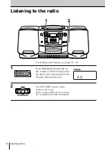 Предварительный просмотр 6 страницы Sony CFD-Z500 - Cd Radio Cassette-corder Operating Instructions Manual