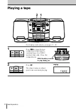 Предварительный просмотр 8 страницы Sony CFD-Z500 - Cd Radio Cassette-corder Operating Instructions Manual