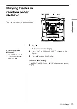 Предварительный просмотр 15 страницы Sony CFD-Z500 - Cd Radio Cassette-corder Operating Instructions Manual