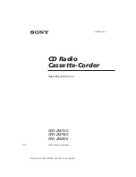 Sony CFD-ZW150 Operating Instructions Manual предпросмотр