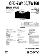 Sony CFD-ZW150 Service Manual предпросмотр