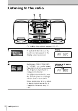 Preview for 6 page of Sony CFD-ZW700 - Cd Radio Cassette-corder Operating Instructions Manual