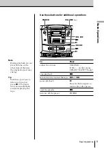 Preview for 9 page of Sony CFD-ZW700 - Cd Radio Cassette-corder Operating Instructions Manual