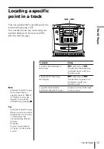 Preview for 13 page of Sony CFD-ZW700 - Cd Radio Cassette-corder Operating Instructions Manual