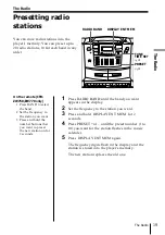 Preview for 19 page of Sony CFD-ZW700 - Cd Radio Cassette-corder Operating Instructions Manual