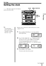 Preview for 21 page of Sony CFD-ZW700 - Cd Radio Cassette-corder Operating Instructions Manual