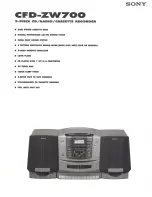 Sony CFD-ZW700 - Cd Radio Cassette-corder Specifications preview