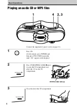 Предварительный просмотр 4 страницы Sony CFDF17CP Operating Instructions Manual