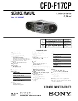 Предварительный просмотр 1 страницы Sony CFDF17CP Service Manual