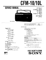 Sony CFM-10 Operating Instructions  (primary manual) Service Manual preview