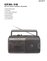 Preview for 1 page of Sony CFM-10 Operating Instructions  (primary manual) Specifications