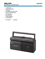 Preview for 1 page of Sony CFM-30TW Marketing Specifications