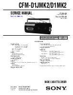 Sony CFM-D1JMK2 Service Manual preview