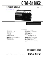 Preview for 1 page of Sony CFM-S1MK2 Service Manual