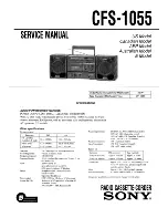 Preview for 1 page of Sony CFS-1055 Service Manual