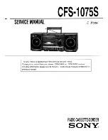 Sony CFS-1075S Service Manual preview