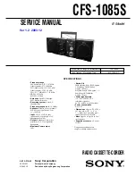 Preview for 1 page of Sony CFS-1085S Service Manual