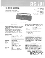 Preview for 1 page of Sony CFS-201 Service Manual