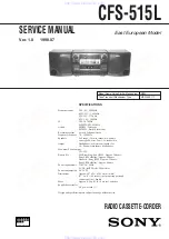 Preview for 1 page of Sony CFS-515L Service Manual